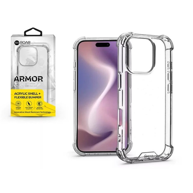 Roar KC311727 iPhone 16 Pro átlátszó műanyag hátlap Roar KC311727 iPhone 16 Pro átlátszó műanyag hátlap