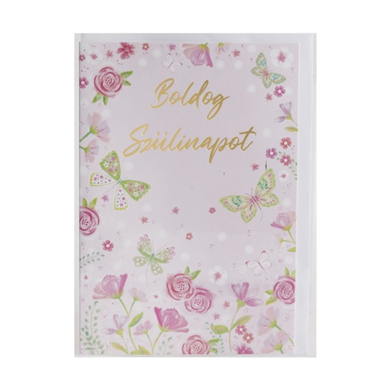 Iris boldog születésnapot képeslap rózsa 13*19 cm Iris boldog születésnapot képeslap rózsa 13*19 cm