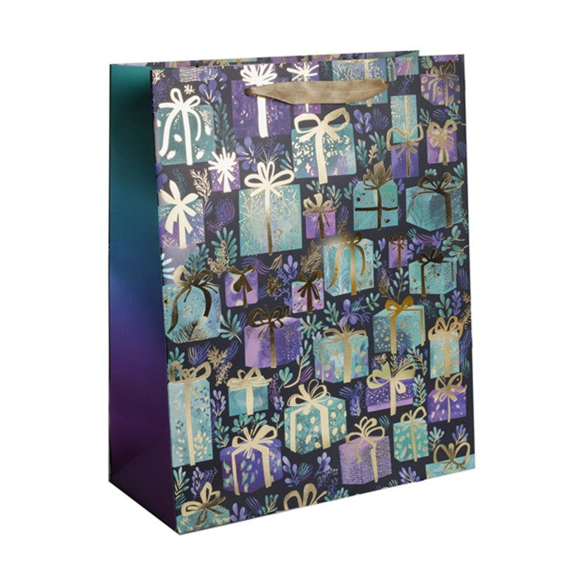 Iris ajándék papírtasak matt kék/lila 26*32 cm Iris ajándék papírtasak matt kék/lila 26*32 cm