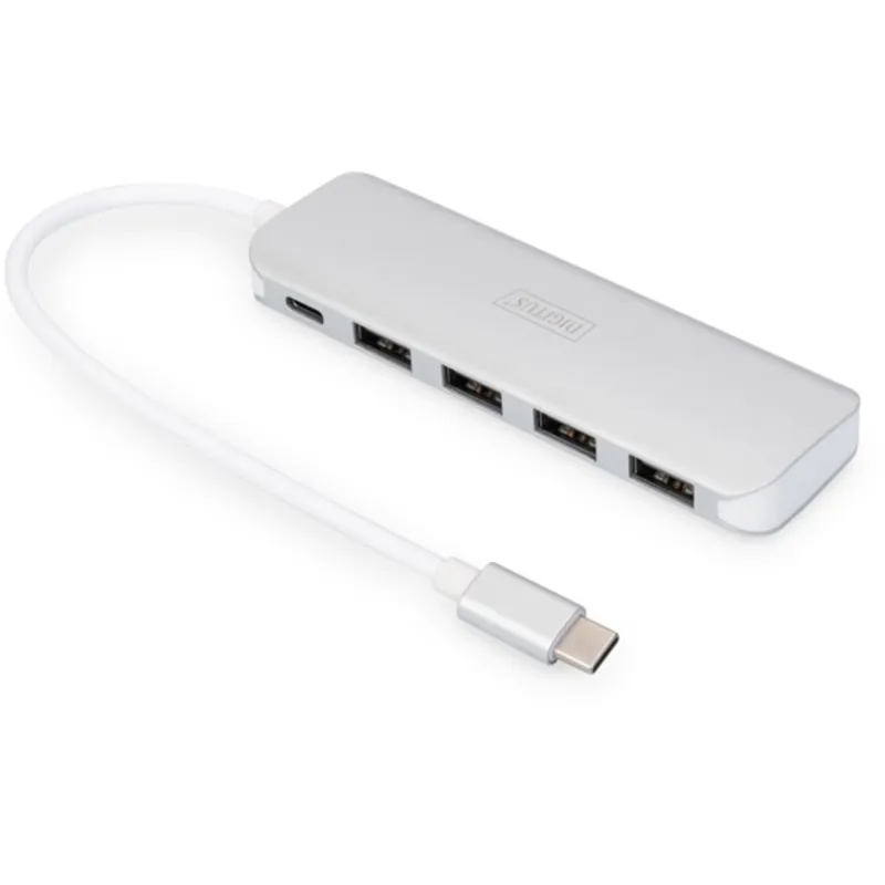 DIGITUS USB Type-C 4 portos USB 3.0 hub + PD DIGITUS USB Type-C 4 portos USB 3.0 hub + PD
