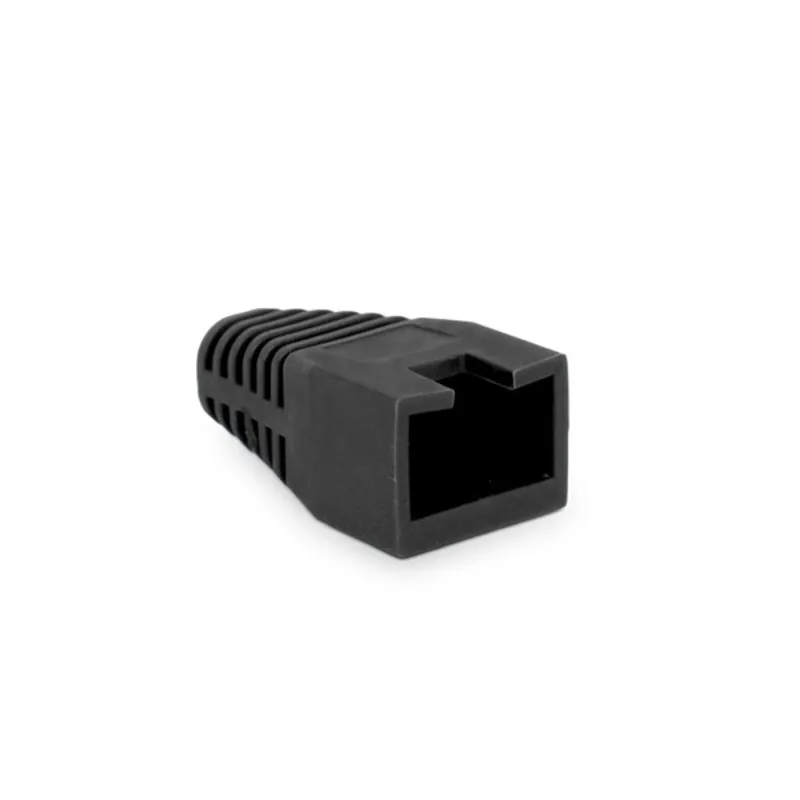 Rülstein 05287FK RJ45 8P8C moduláris dugókhoz fekete 100db "sima" törésgátló Rülstein 05287FK RJ45 8P8C moduláris dugókhoz fekete 100db "sima" törésgátló