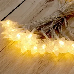 IRIS Csillag alakú fix fényű/6m/meleg fehér/40db LED-es/3xAA elemes fénydekoráció  (152-03)