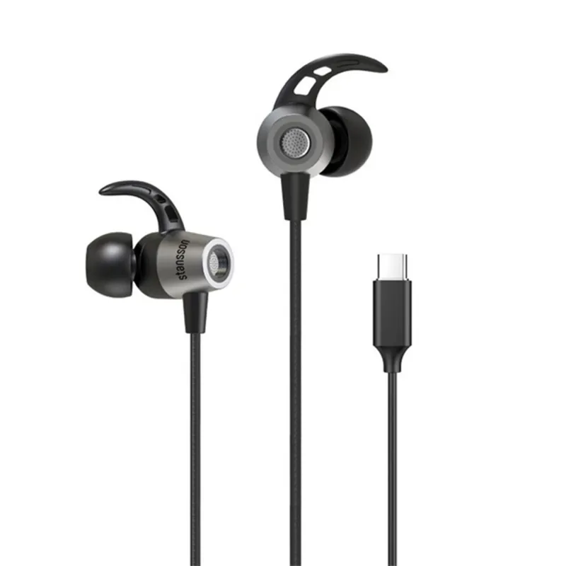 Stansson HE-105-BL USB-C fülhallgató fekete-ezüst Stansson HE-105-BL USB-C fülhallgató fekete-ezüst