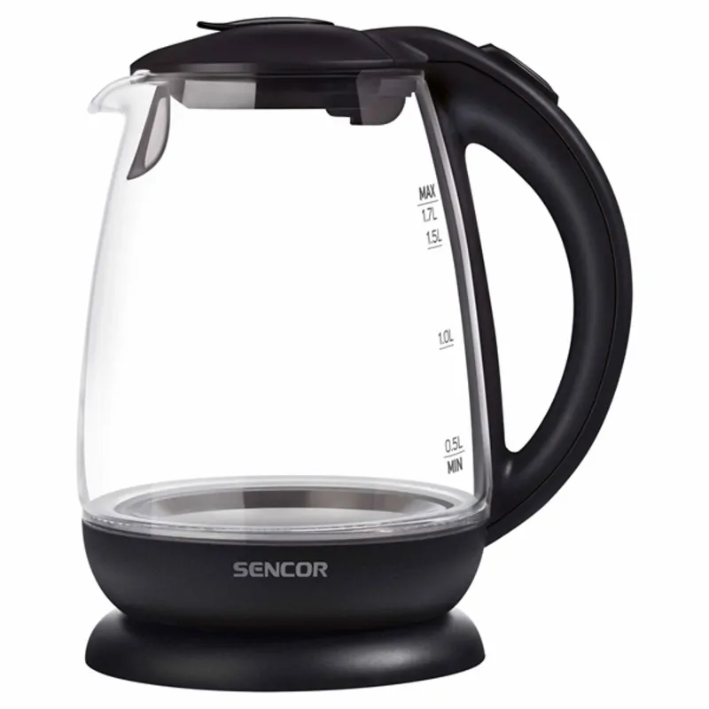 Sencor SWK 1785BK 1,7L-es fekete-üveg vízforraló Sencor SWK 1785BK 1,7L-es fekete-üveg vízforraló