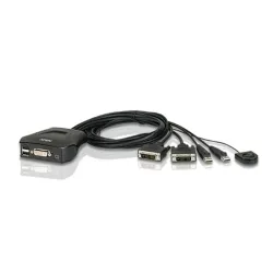 Aten CS22D-A7 2 portos USB2.0 DVI KVM switch Remote Port