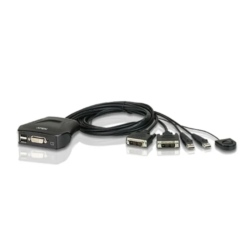Aten CS22D-A7 2 portos USB2.0 DVI KVM switch Remote Port Aten CS22D-A7 2 portos USB2.0 DVI KVM switch Remote Port