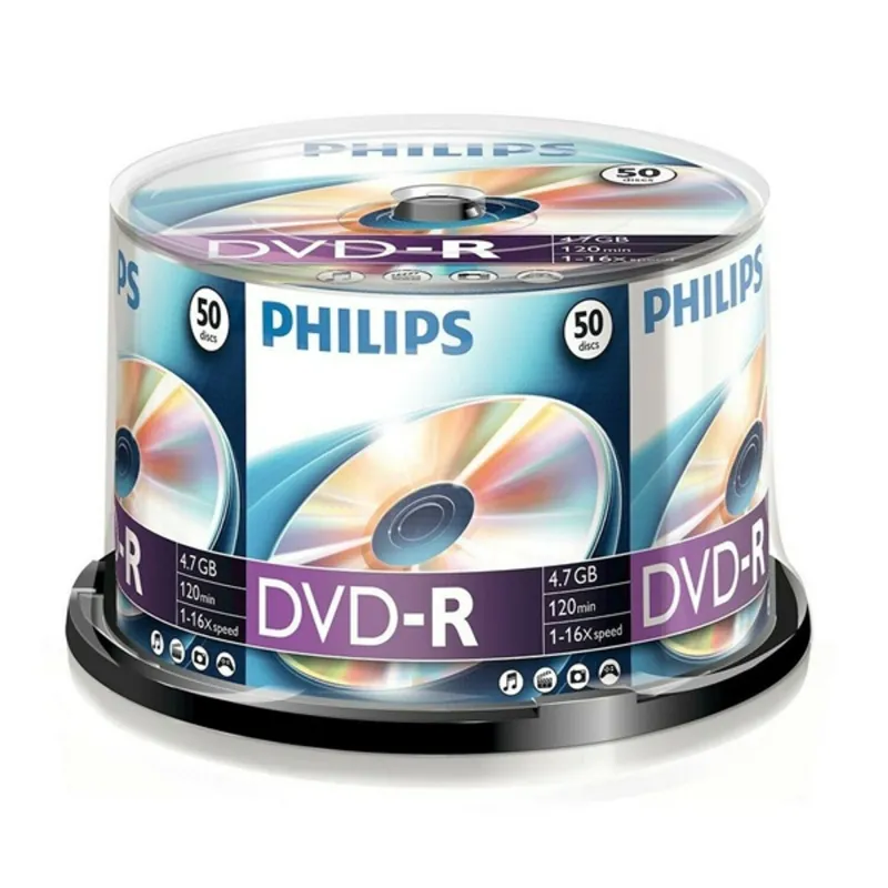 Philips DVD-R47CBx50 Cake DVD-R írható DVD lemez 4,7GB 50db Philips DVD-R47CBx50 Cake DVD-R írható DVD lemez 4,7GB 50db