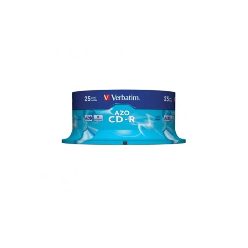 VERBATIM CDV7052B25 CD-R Crystal cake box CD lemez 25db/csomag VERBATIM CDV7052B25 CD-R Crystal cake box CD lemez 25db/csomag