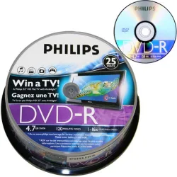 Philips DVD-R47CBx25 Cake DVD-R írható DVD lemez 4,7GB 25db