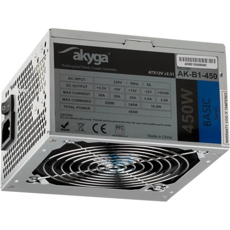 TÁP Akyga 450W - 12cm - AK-B1-450 TÁP Akyga 450W - 12cm - AK-B1-450