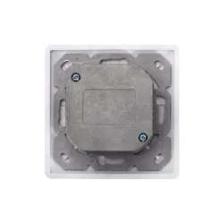 DIGITUS modular wall outlet 2xRJ45 white Cat6a fully shielded flush mount horizontal cable installation