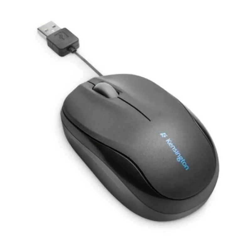 Kensington Pro Fit Retractable USB optikai BlueLED notebook egér fekete Kensington Pro Fit Retractable USB optikai BlueLED notebook egér fekete