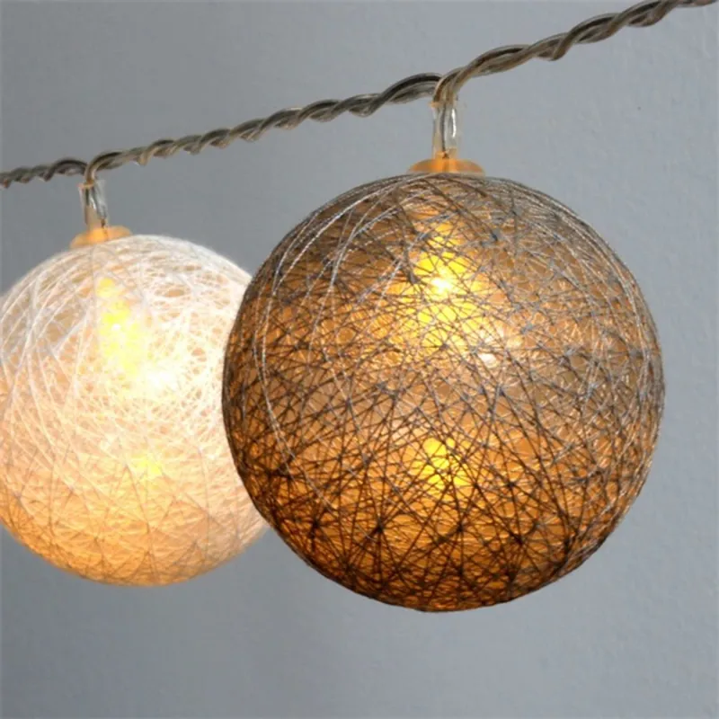Iris Gömb alakú 6cm/színes fonott/4,5m/szürke-fehér/30db LED-es/USB-s fényfüzér, fénydekoráció Iris Gömb alakú 6cm/színes fonott/4,5m/szürke-fehér/30db LED-es/USB-s fényfüzér, fénydekoráció