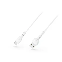 Devia Kintone V2 Series USB - USB Type-C adat- és töltőkábel 5V/2.1A fehér, 1m, ECO csomagolás (ST351310)