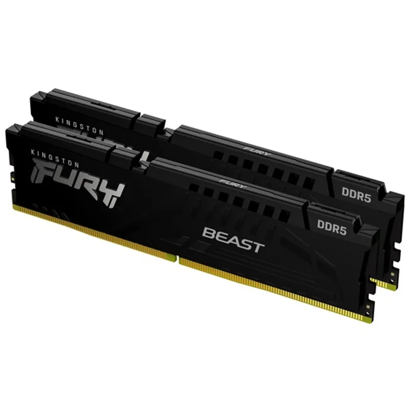 32GB 5200MHz DDR5 RAM Kingston Fury Beast Black CL40 (2x16GB) (KF552C40BBK2-32) 32GB 5200MHz DDR5 RAM Kingston Fury Beast Black CL40 (2x16GB) (KF552C40BBK2-32)